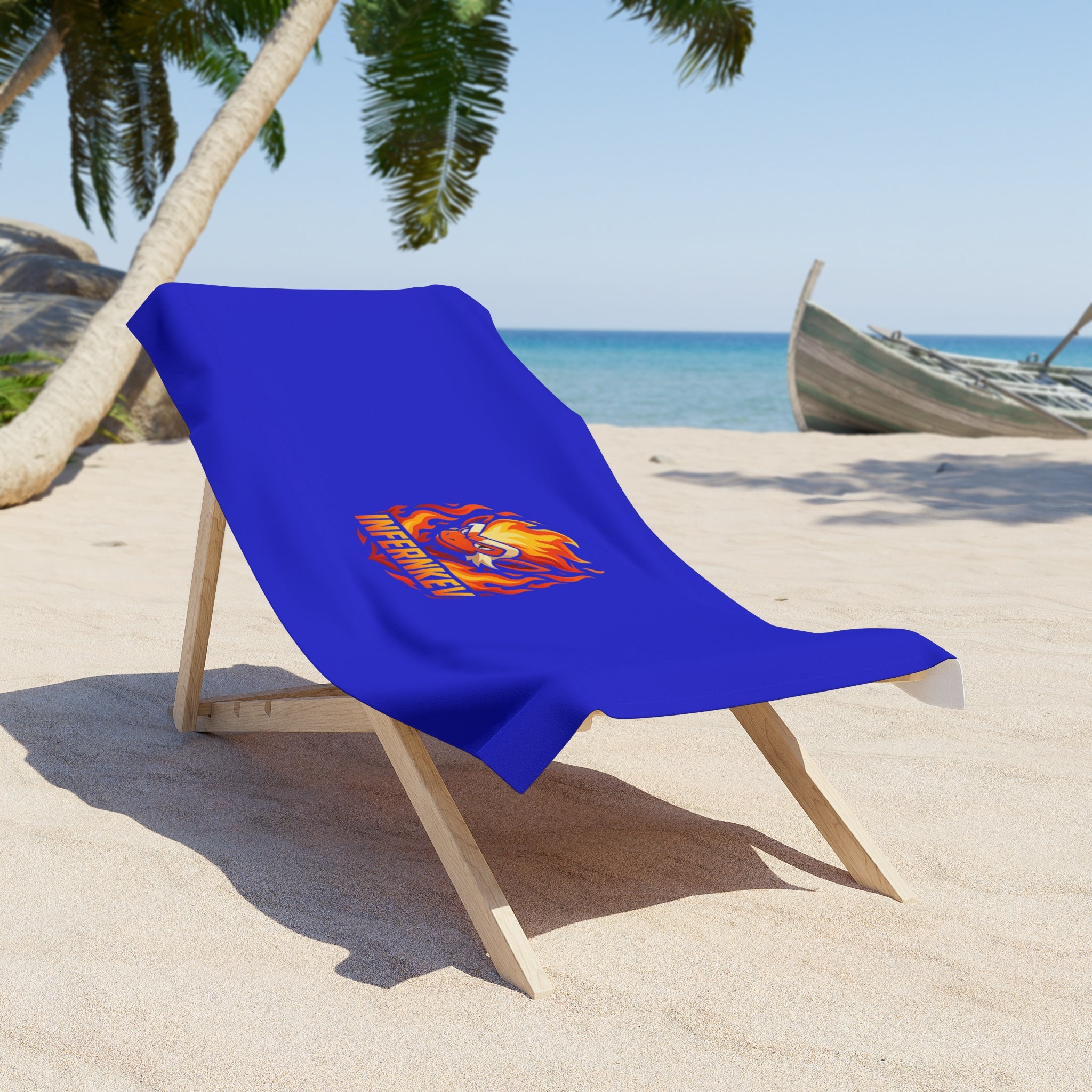 'INFERNKEV' Royal Blue Beach Towel